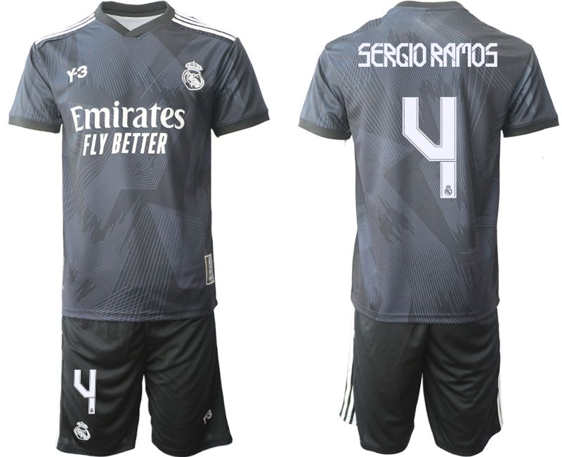 Men 2022-2023 Club Real Madrid Cuarta Camiseta Y3 de black 4 Soccer Jersey